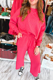 Coral Textured Pant Set-Sandi's Styles