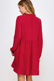 Deep Red Dress-Sandi's Styles