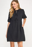 Black Bow Dress-Sandi's Styles