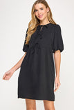 Black Bow Dress-Sandi's Styles