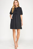 Black Bow Dress-Sandi's Styles
