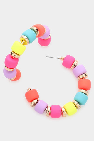Neon Bead Earrings-Sandi's Styles