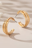 Gold intertwined Hoop Earrings-Sandi's Styles