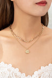 Two layer chain necklace with charm-Sandi's Styles