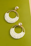 Boho Raffia Hoop Earrings-Sandi's Styles