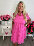 Pink Eyelet Dress