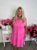 Pink Eyelet Dress