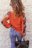 Orange thermal knit top-Sandi's Styles