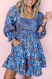 Blue and Brown Dress-Sandi's Styles