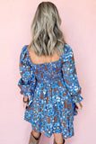 Blue and Brown Dress-Sandi's Styles