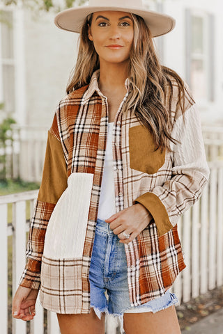 Rust Plaid Shacket-Sandi's Styles