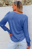 Sky blue long sleeve top-Sandi's Styles