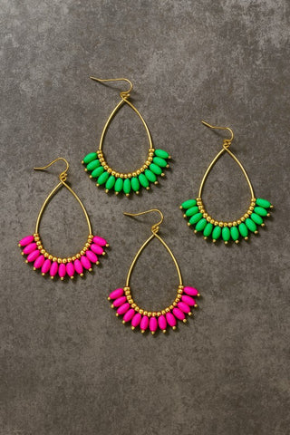 Teardrop hoop earrings-Sandi's Styles