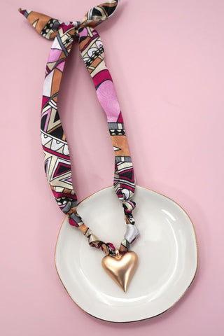 Rose Printed Scarf Necklace-Sandi's Styles