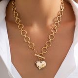 Hammered Heart Necklace-Sandi's Styles