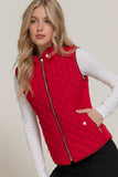 Red Quilted Vest-Sandi's Styles