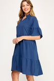 Denim Blue Dress-Sandi's Styles