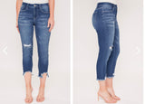 Vintage Straight Dog Bite Hem Jeans-Sandi's Styles