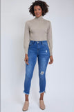 Curvy Fit Slanted Ankle Jeans-Sandi's Styles