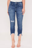 Vintage Straight Dog Bite Hem Jeans-Sandi's Styles